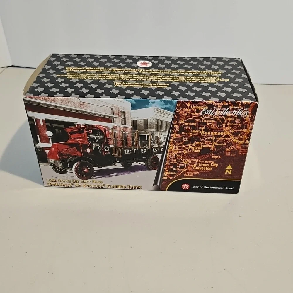 1918 Ertl Collectibles Texaco Die Cast Bank 1918 Mack AC Bulldog Flatbed Truck
